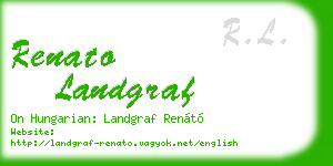 renato landgraf business card