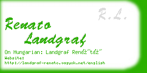 renato landgraf business card